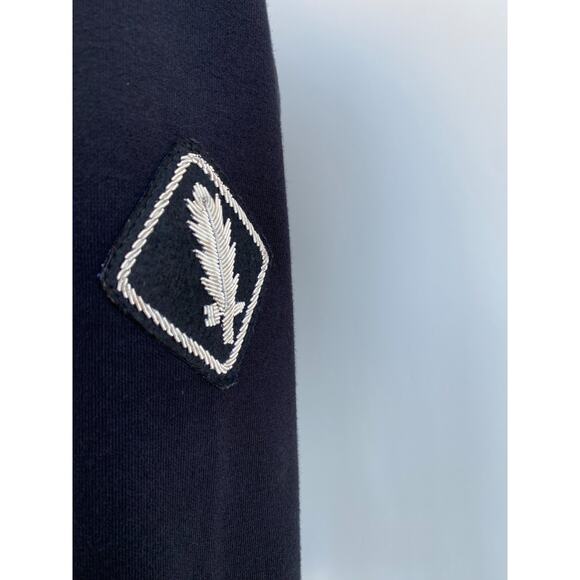 Miller Wendt Black Soft Knit Sloane Blazer Military Patches Large size XS - Picture 6 of 15